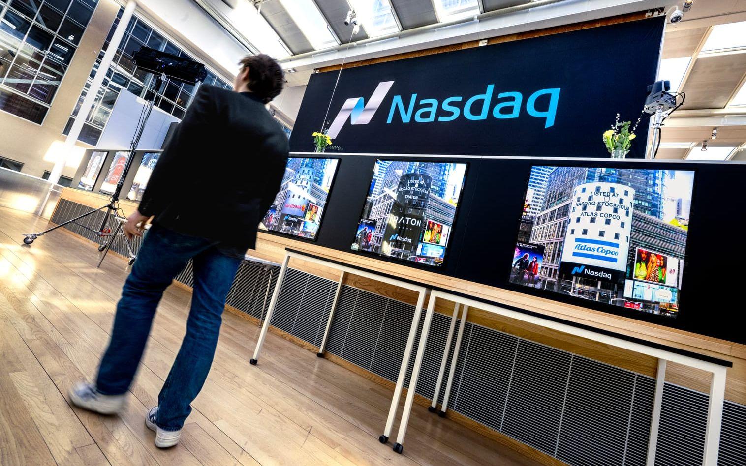 Nervös marknad inför tunga techrapporter på Wall Street senare i veckan. Arkivbild