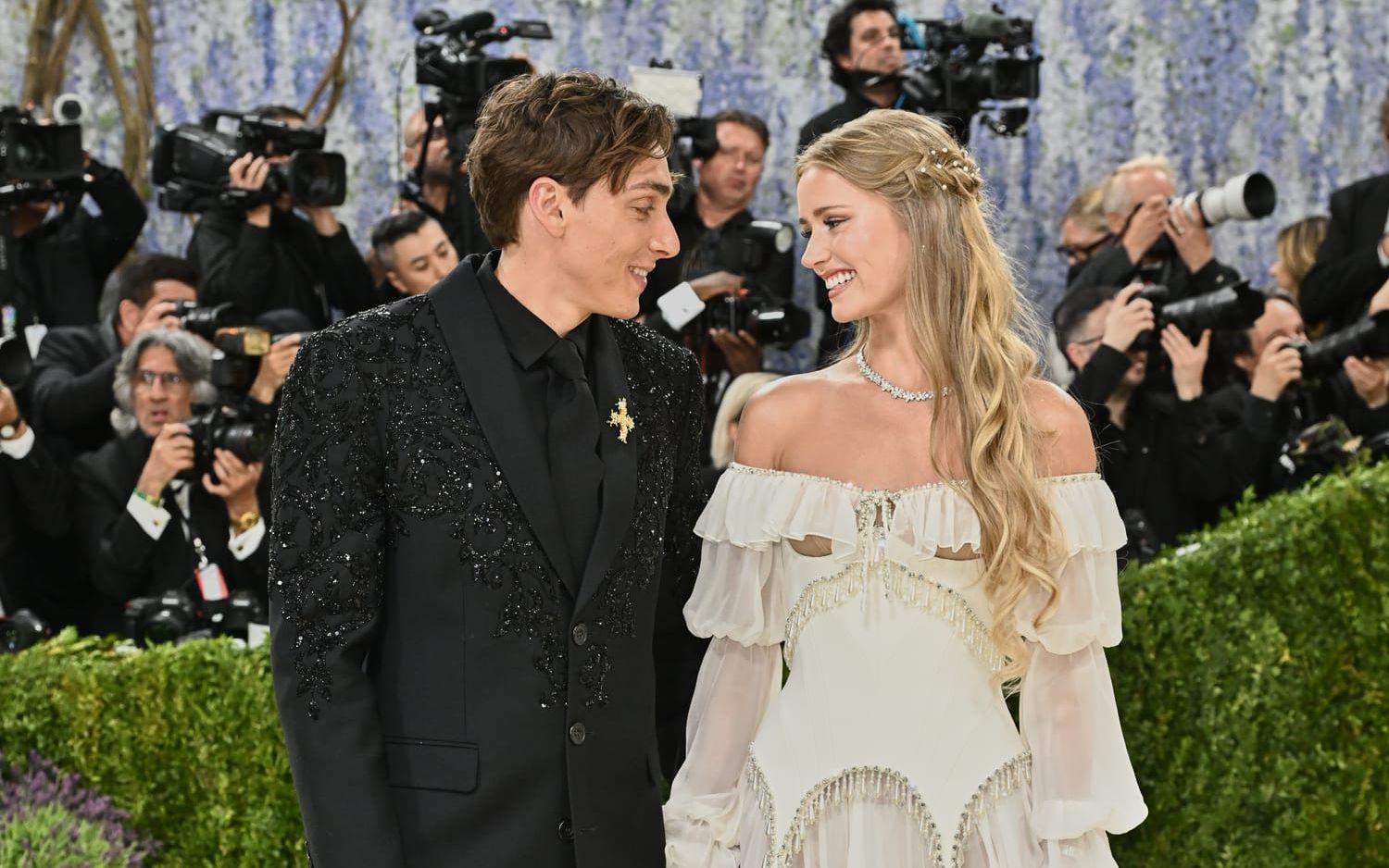 Armand Duplantis och frun Desiré Inglander var på plats i New York.