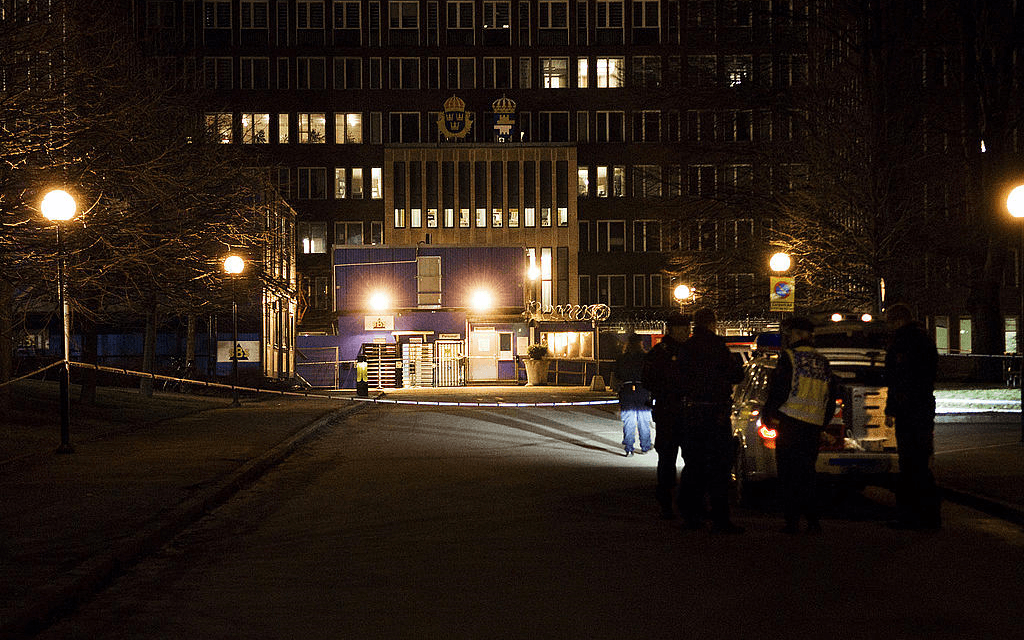 Polisen i Göteborg har hittat container med sprängmedel. Bild: TT