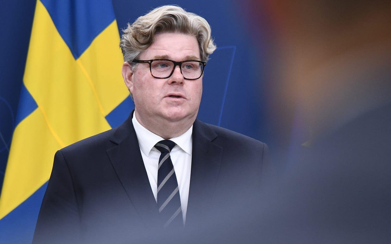Justitieminister Gunnar Strömmer (M) diskuterar med Estland. Arkivbild.