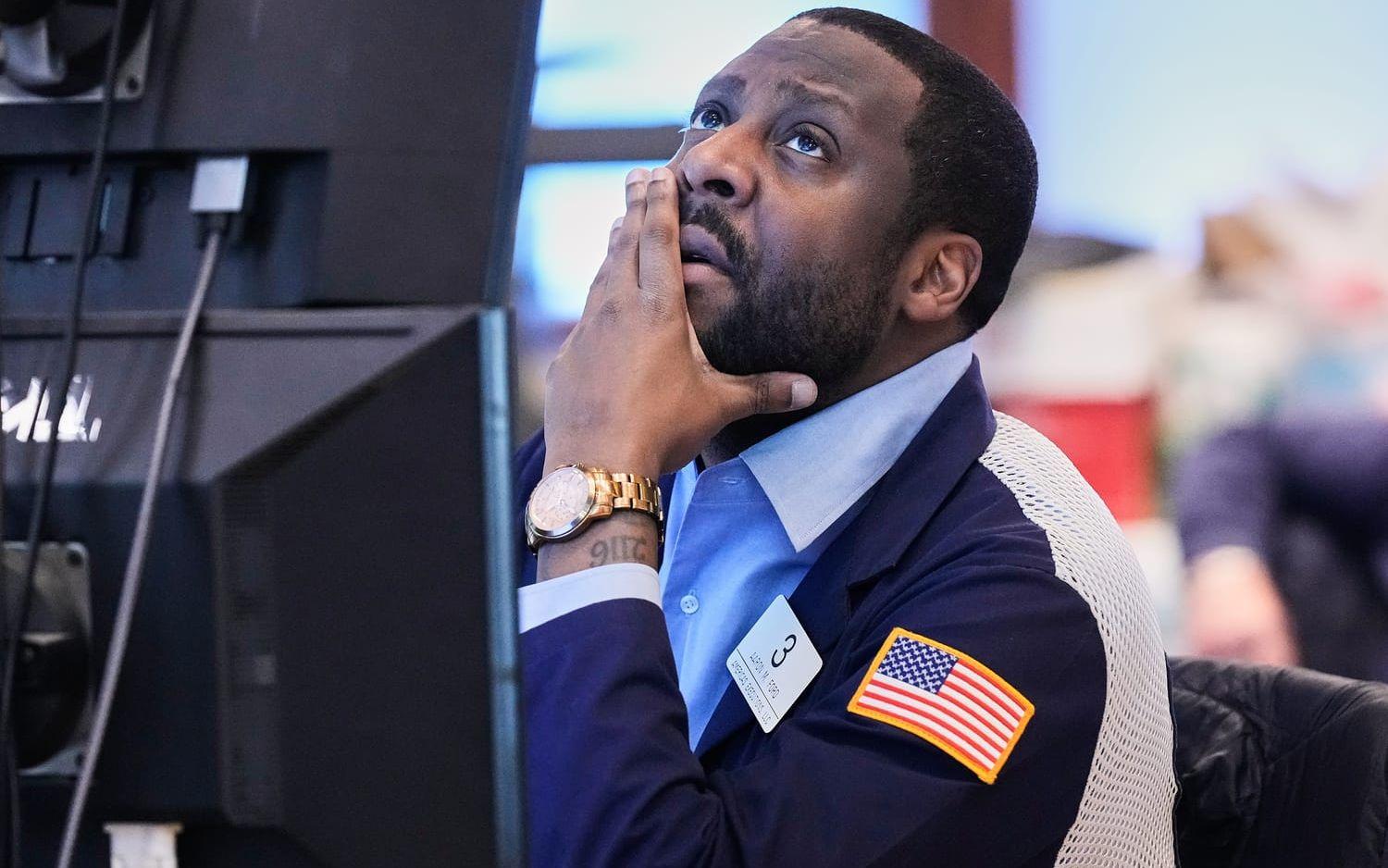 Dystra miner på Wall Street. Arkivbild.
