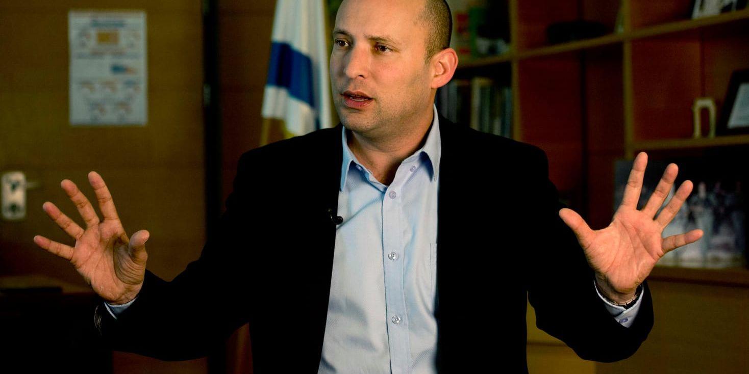 Israelis utbildningsminister Naftali Bennett. Arkivbild.