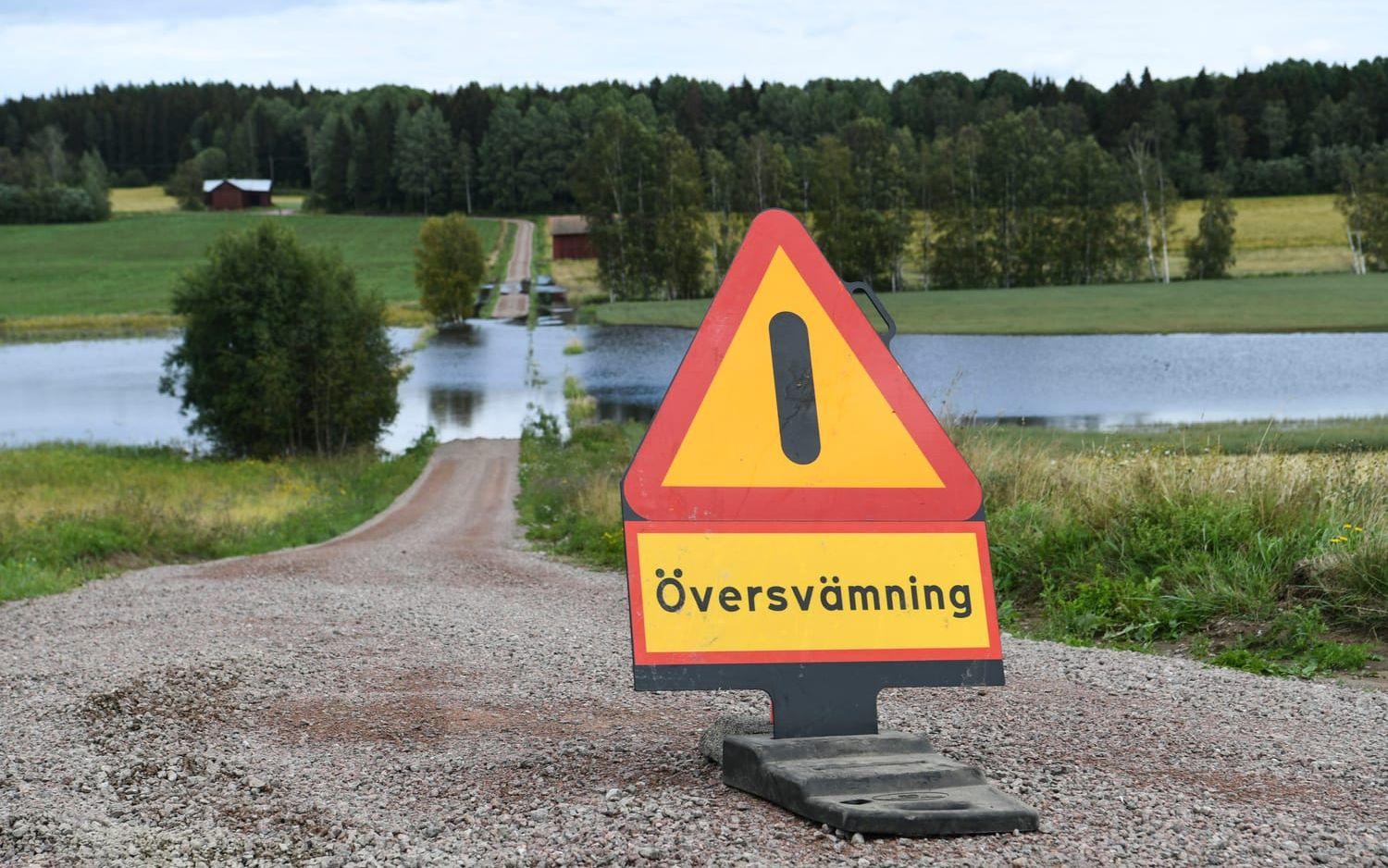 Det är risk för översvämning och höga vattenflöden till följd av senaste tidens kraftiga regn. Arkivbild.