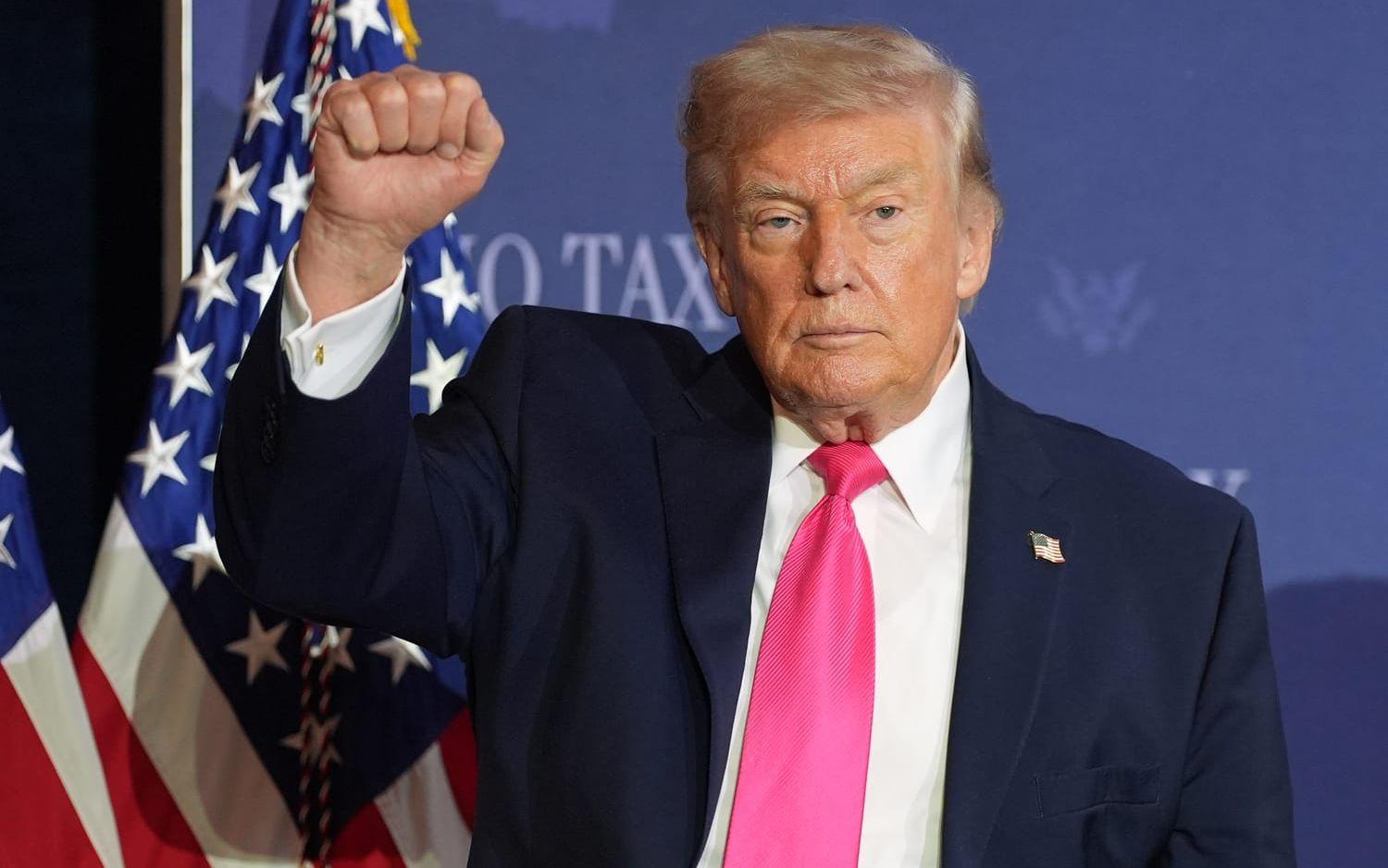 USA:s president Donald Trump under en tillställning i Las Vegas på torsdagen. 