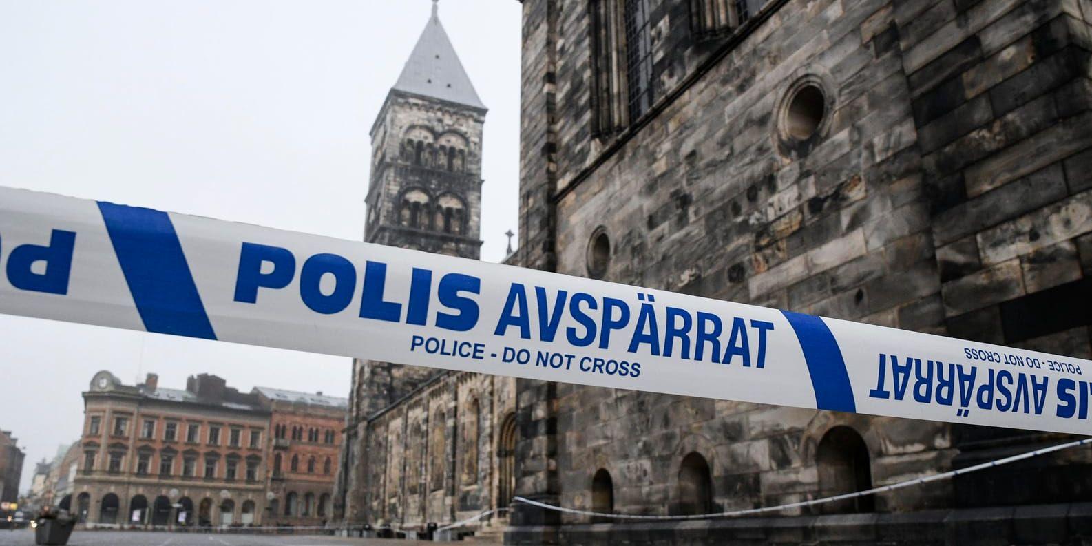 Utredningen om en misstänkt våldtäkt utanför domkyrkan i Lund har lagts ner. Arkivbild.
