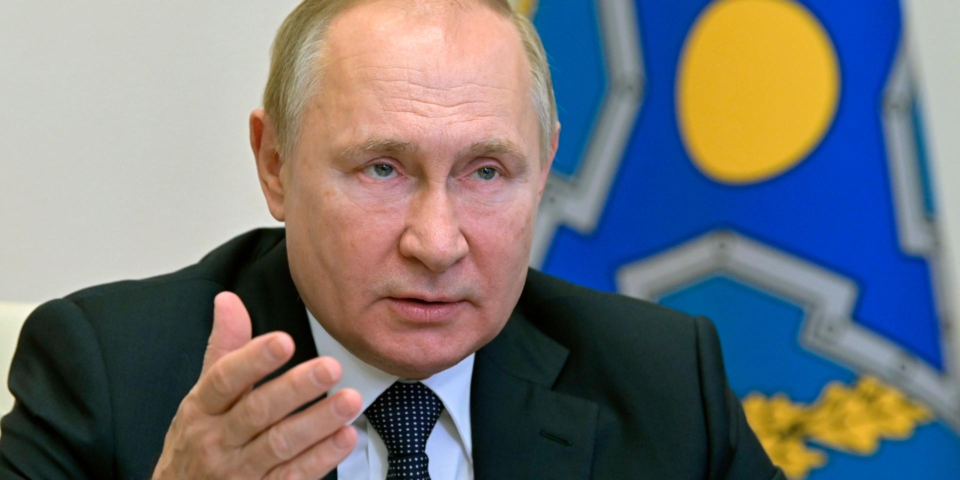 Rysslands president Vladimir Putin vid ett möte tidigare i veckan.