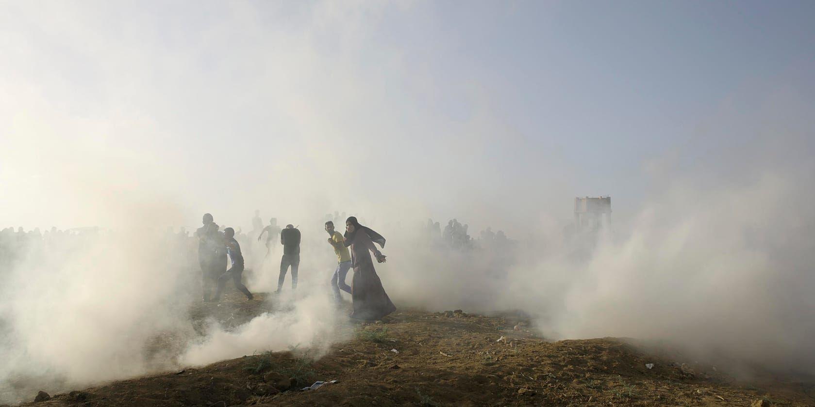 Våldsamma sammandrabbningar mellan palestinska demonstranter och israeliska soldater har skakat Gazaremsan med jämna mellanrum sedan mars. Arkivbild.