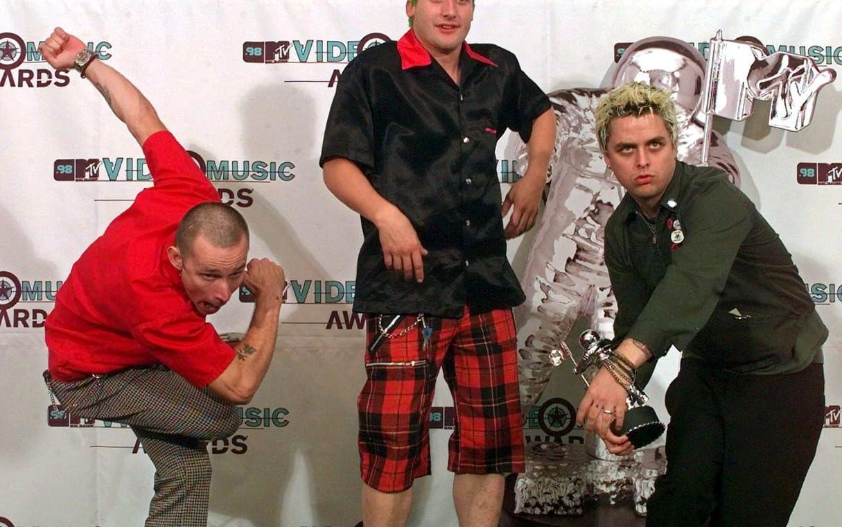 Såhär såg punkgruppen Green Day ut 1998. Foto: Michael Caulfield.