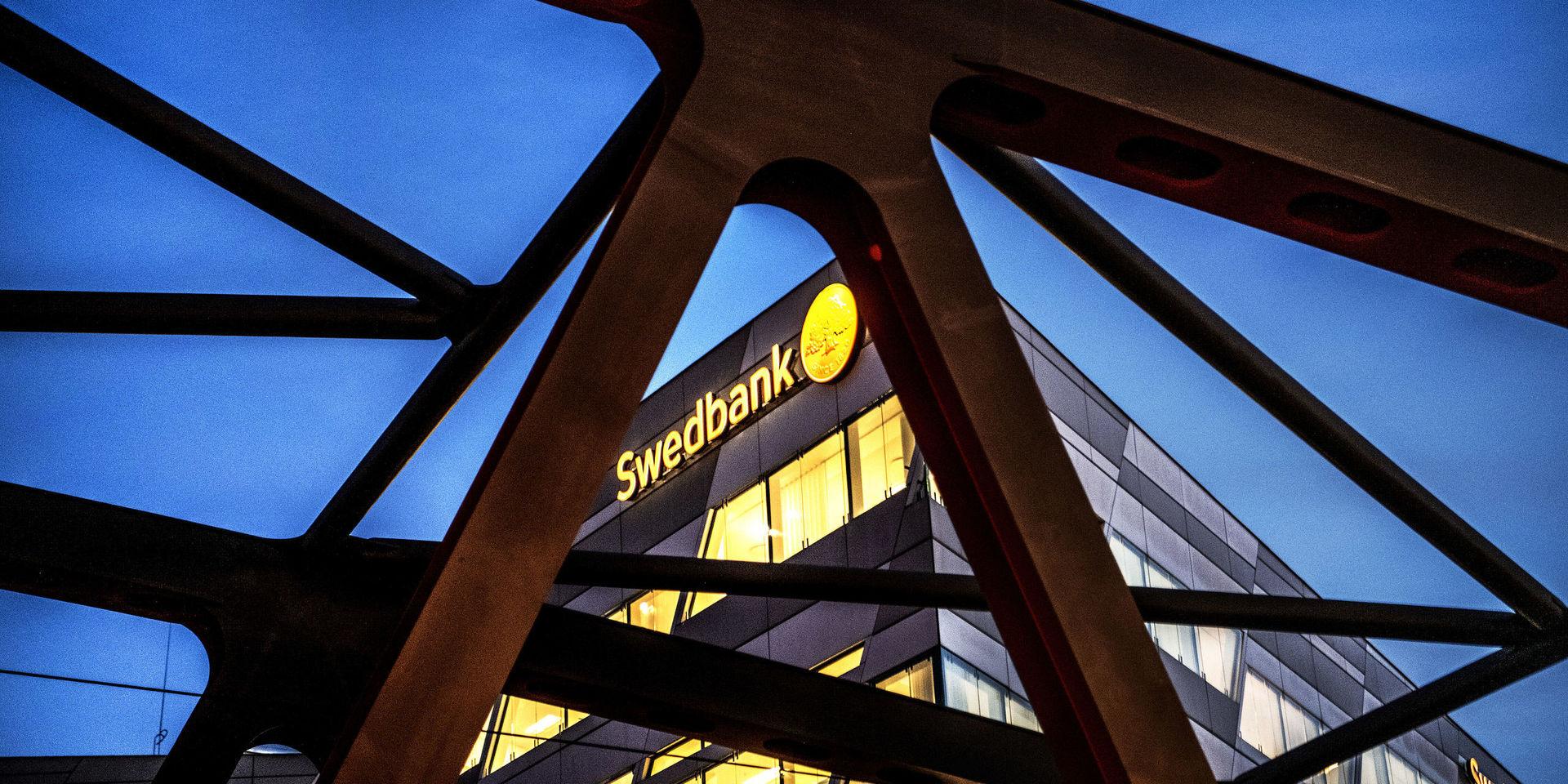 Swedbank steg på Stockholmsbörsen. Arkivbild.