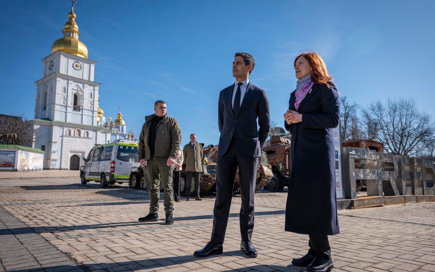 Nederländernas premiärminister Rob Jetten på besök i Kiev tidigare i veckan. Arkivbild.