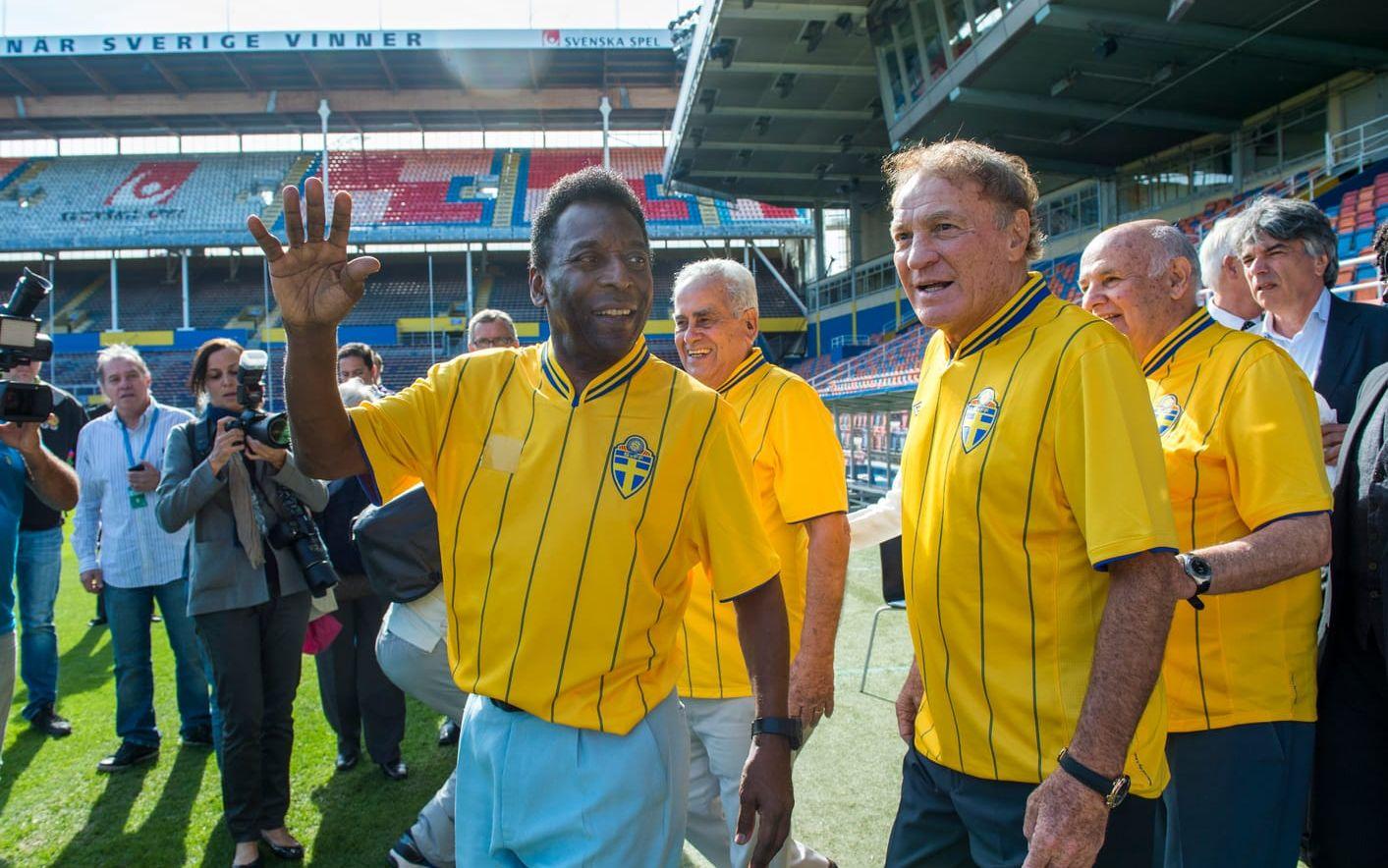 Pelé besökte Råsunda 2012.