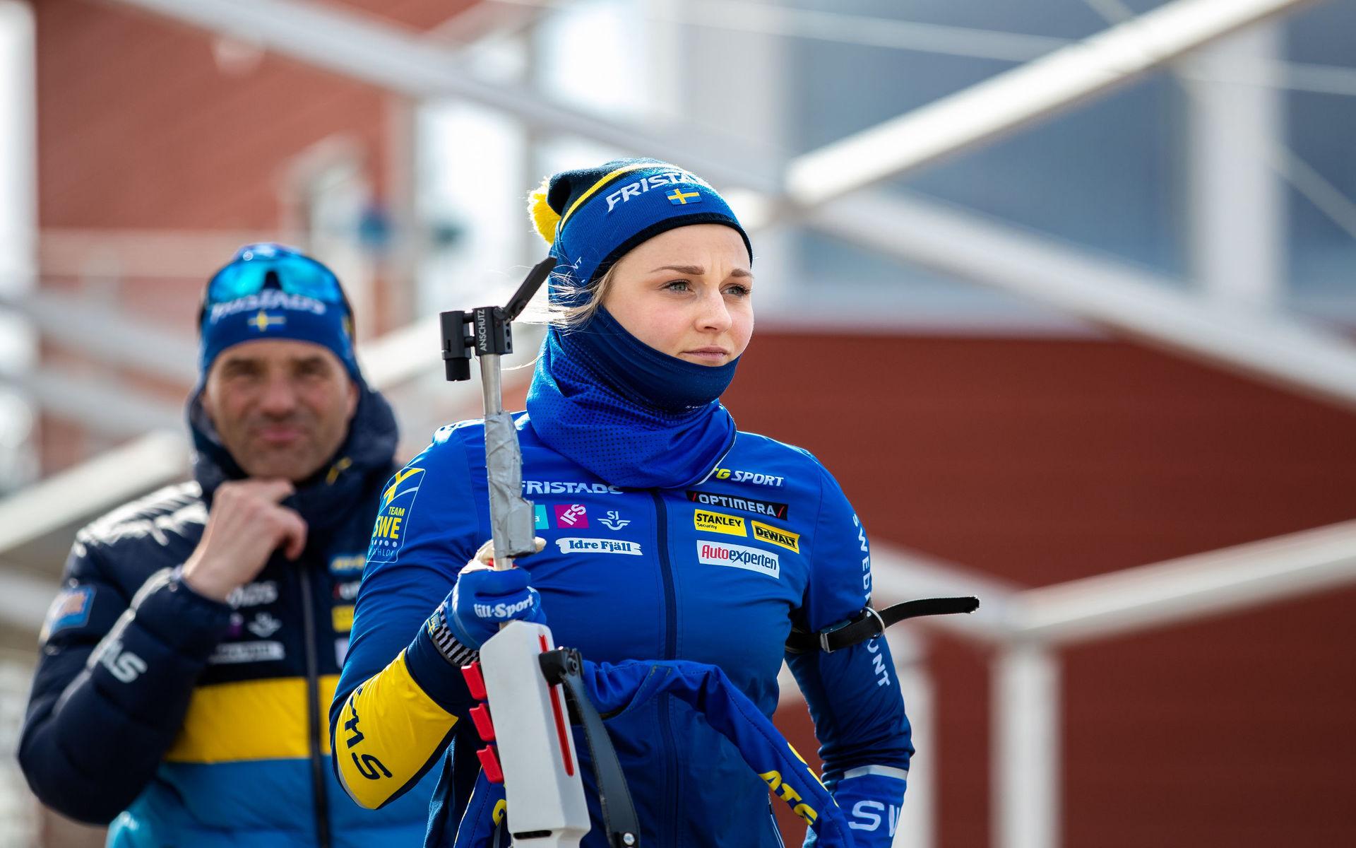Stina Nilsson har nyligen bytt från längdskidor till skidskytte.