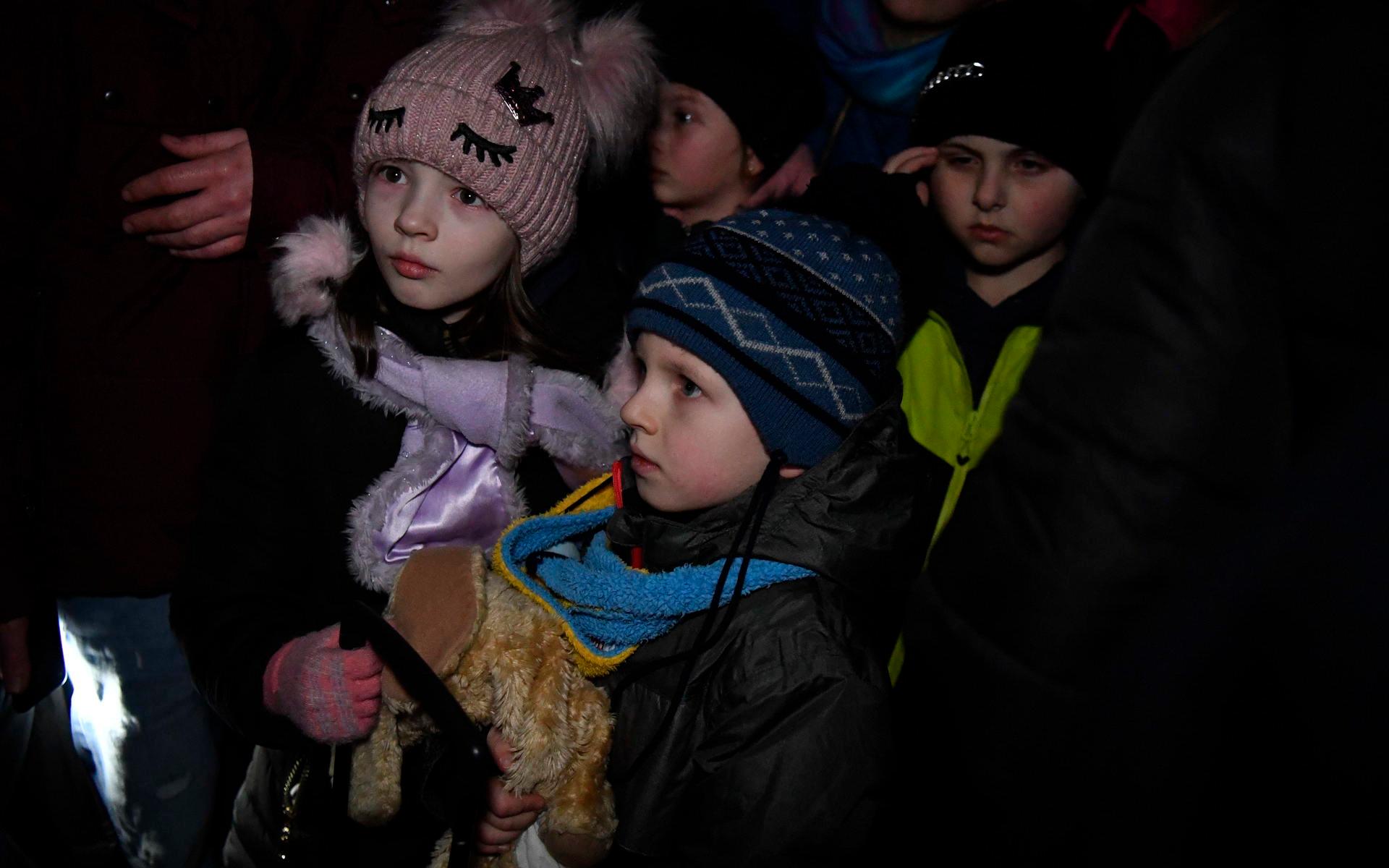 Hittills har drygt 100 000 personer tvingats fly sina hem i Ukraina. 