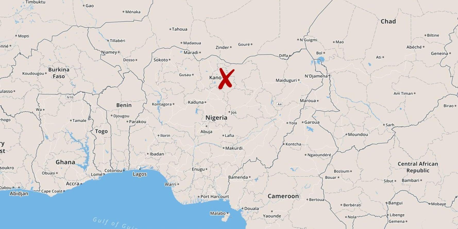 Olyckan inträffade utanför Kano i norra Nigeria.