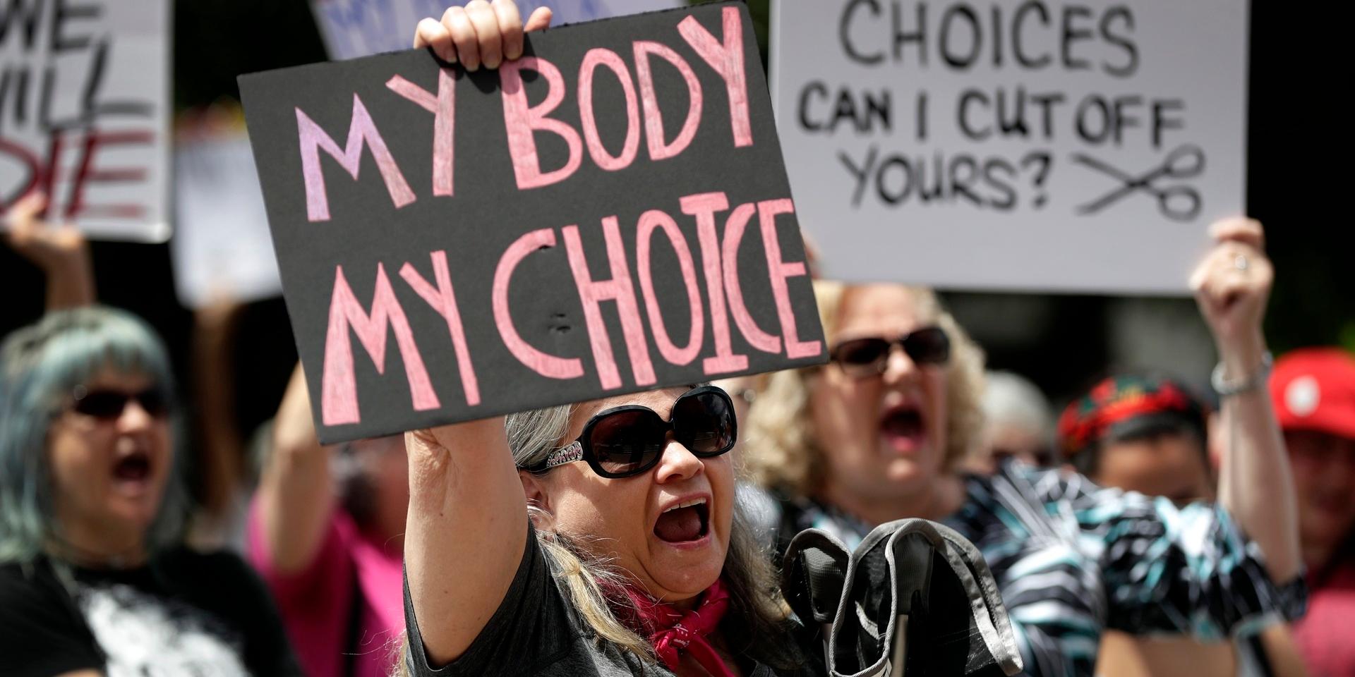 Protester i Austin, Texas, mot den hårda abortlagen som började gälla i delstaten den 1 september. Arkivbild.