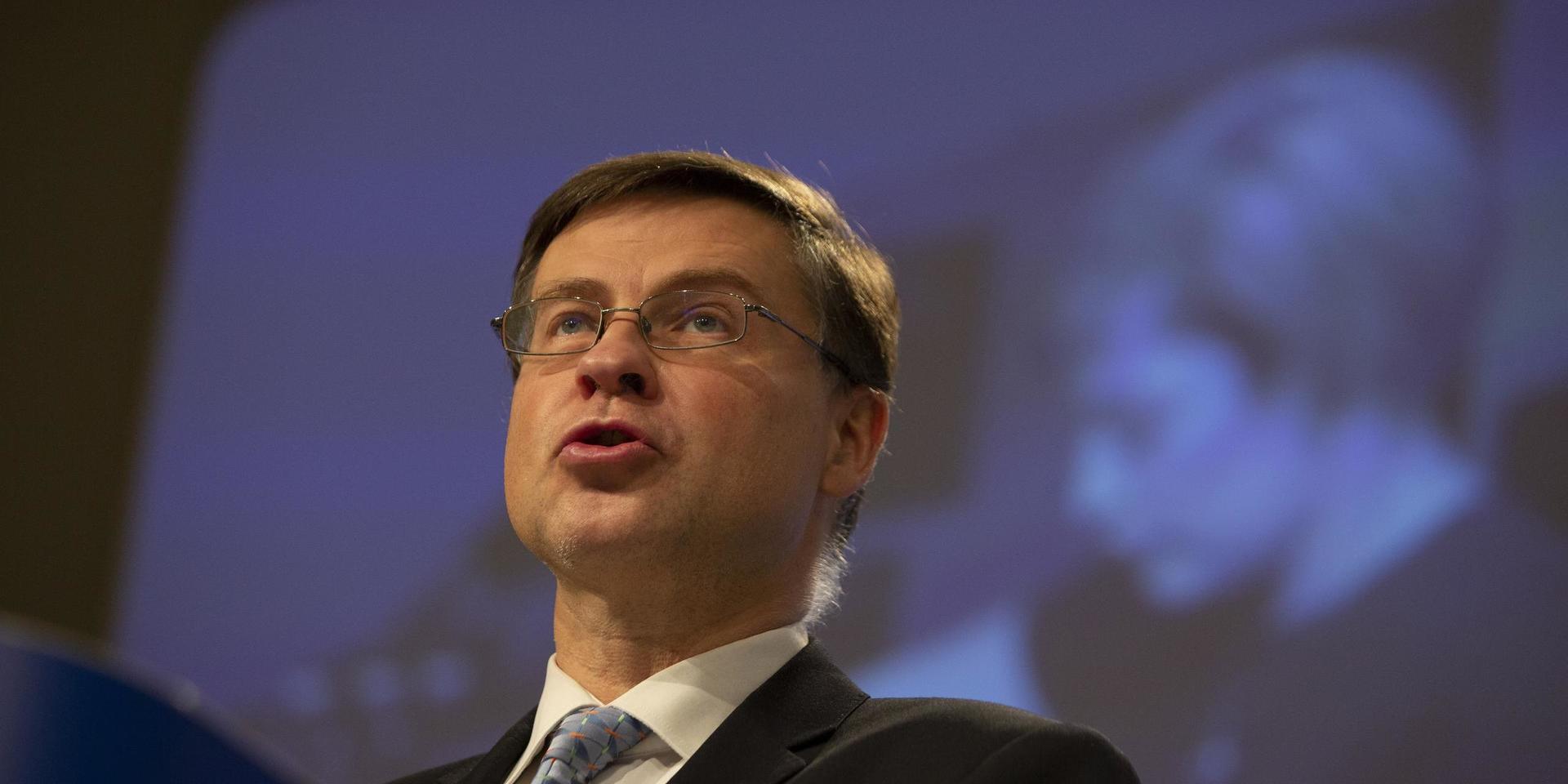 Lettländaren Valdis Dombrovskis är EU:s handelskommissionär. Arkivfoto.