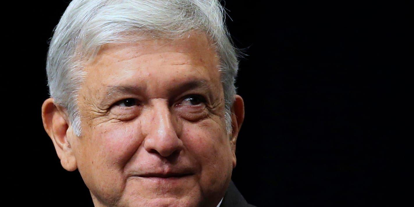 Andrés Manuel López Obrador leder i opinionsmätningarna inför presidentvalet i Mexiko den 1 juli. Arkivbild.