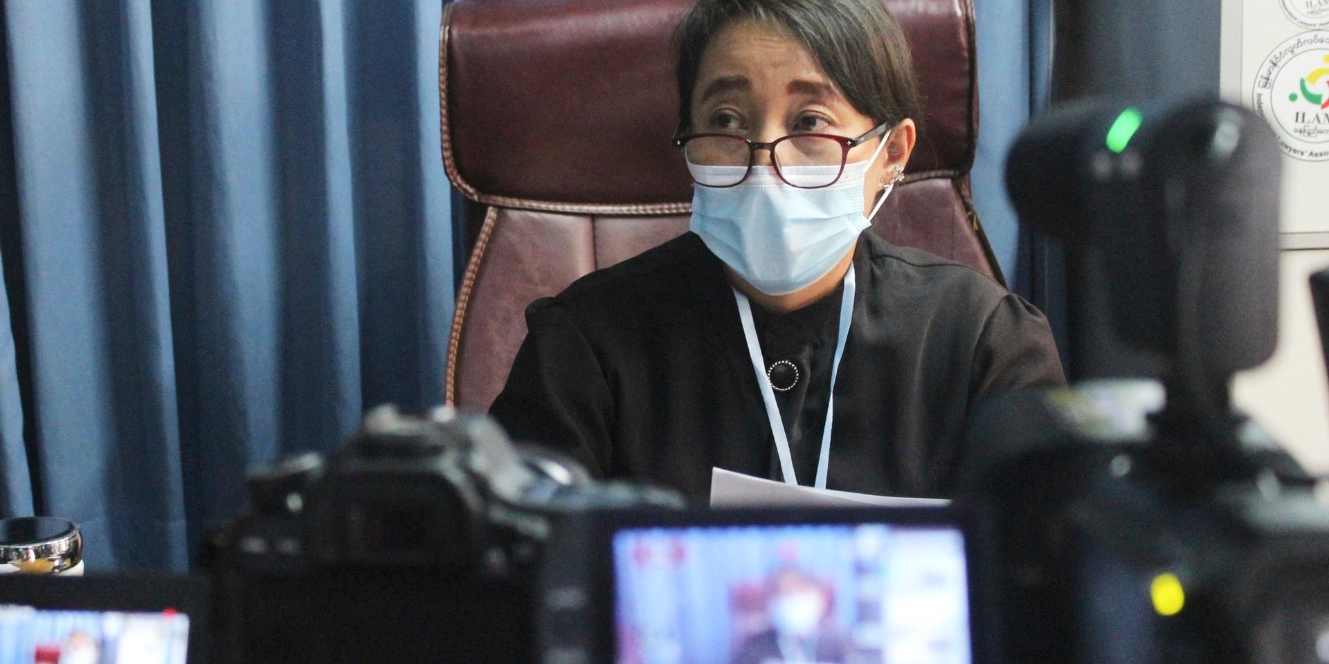 Aung San Suu Kyis advokat Min Min Soe. Arkivbild.
