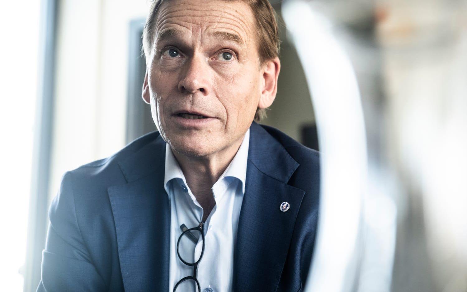 Vd Christian Levin säger att Scania byggt upp en förvånansvärd förmåga att stå emot kriser. Arkivbild. 