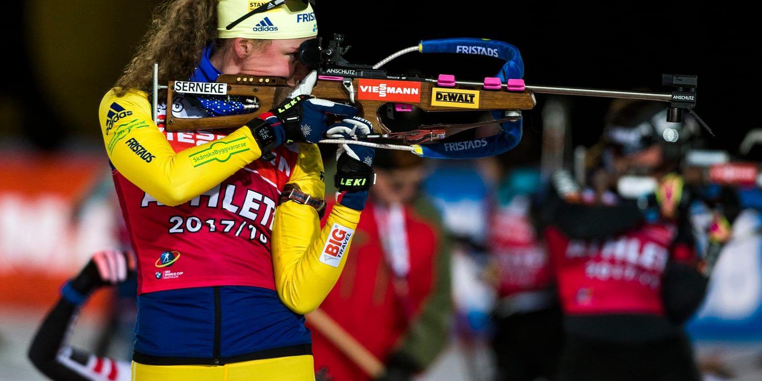 Hanna Öberg, 21:a och bästa svenska i sprintloppet i Annecy. Arkivbild.