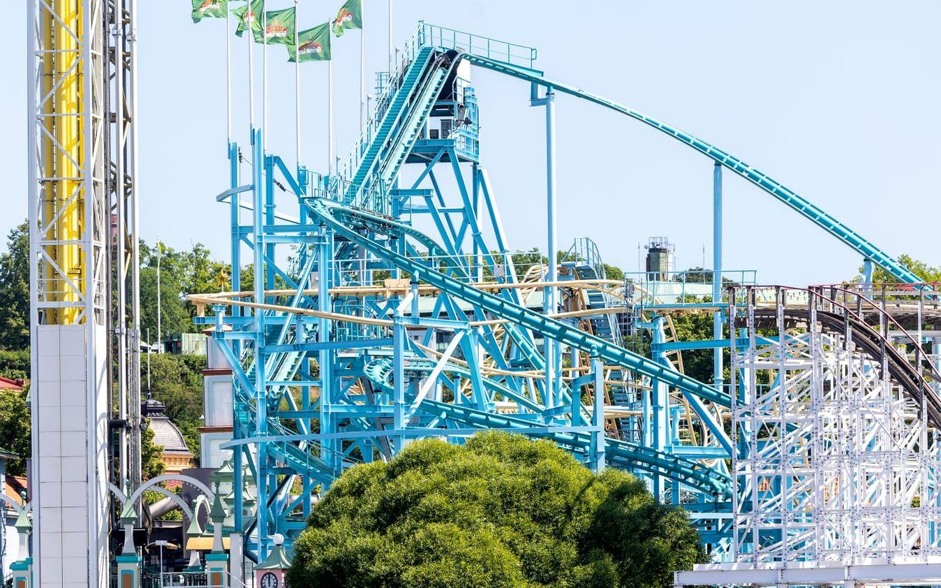 En person omkom och nio personer skadades när bergochdalbanan Jetline på Gröna Lund i Stockholm spårade ur på söndagen. Arkivbild.