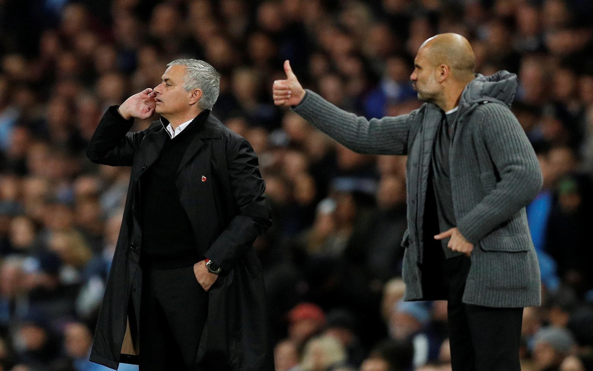 Pep Guardiola tränar nu Manchester City och José Mourinho håller till i Tottenham Hotspur.