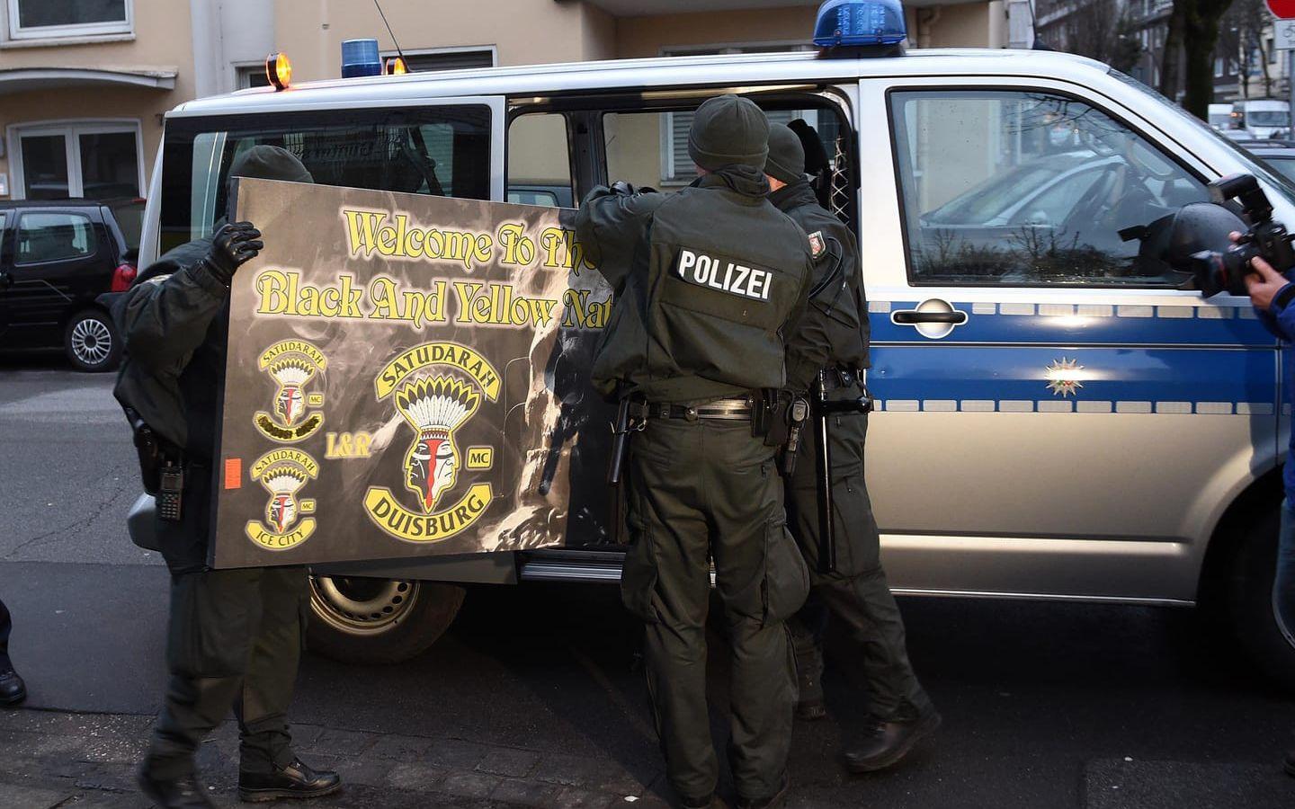 Mc-gänget Satudarah förbjuds i Norge. Bilden är tagen i Tyskland där klubben är förbjuden sedan tidigare. Arkivbild.