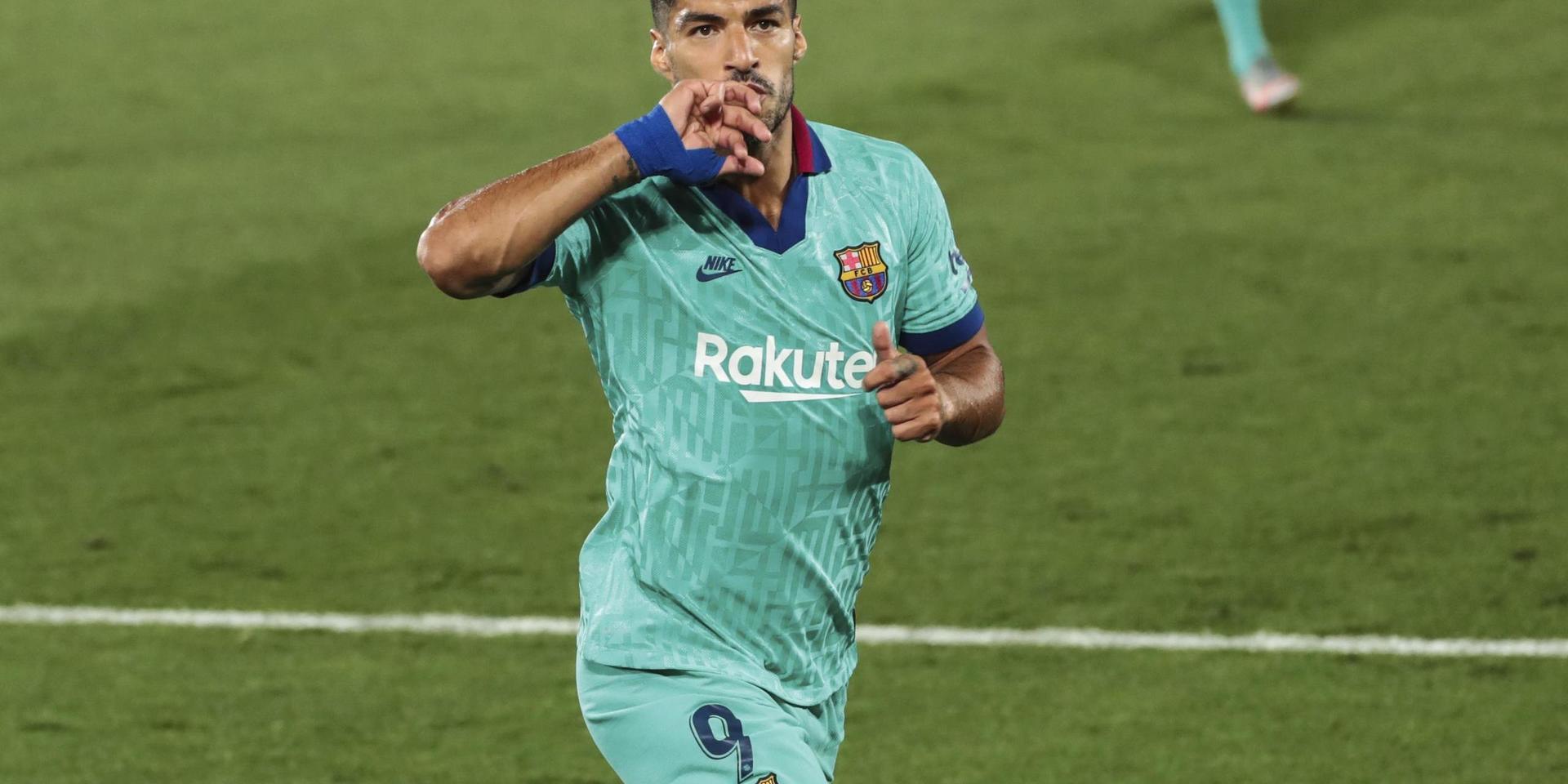 Luis Suárez firar ett ligamål mot Villarreal i juli i år.