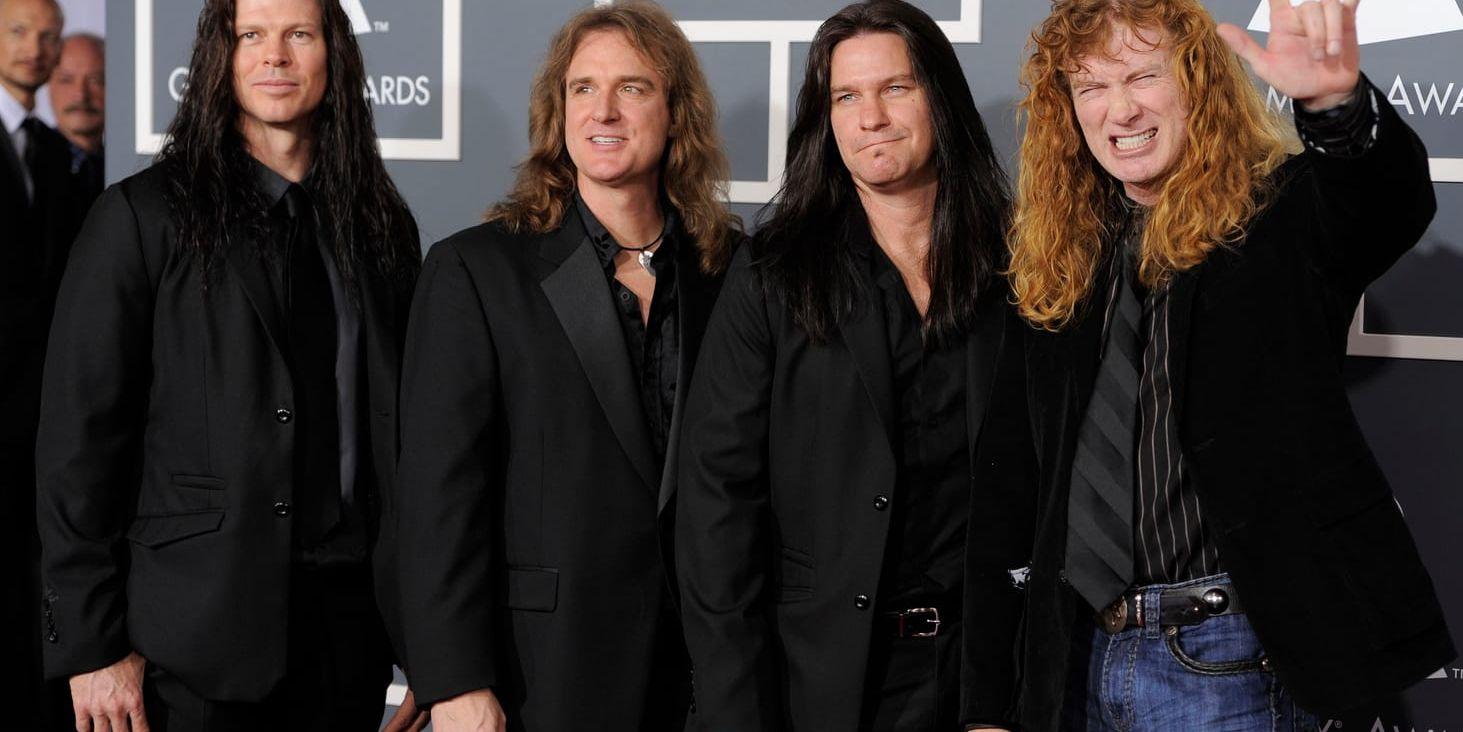 Chris Broderick, Dave Ellefson, Shawn Drover och Dave Mustaine i Megadeth.