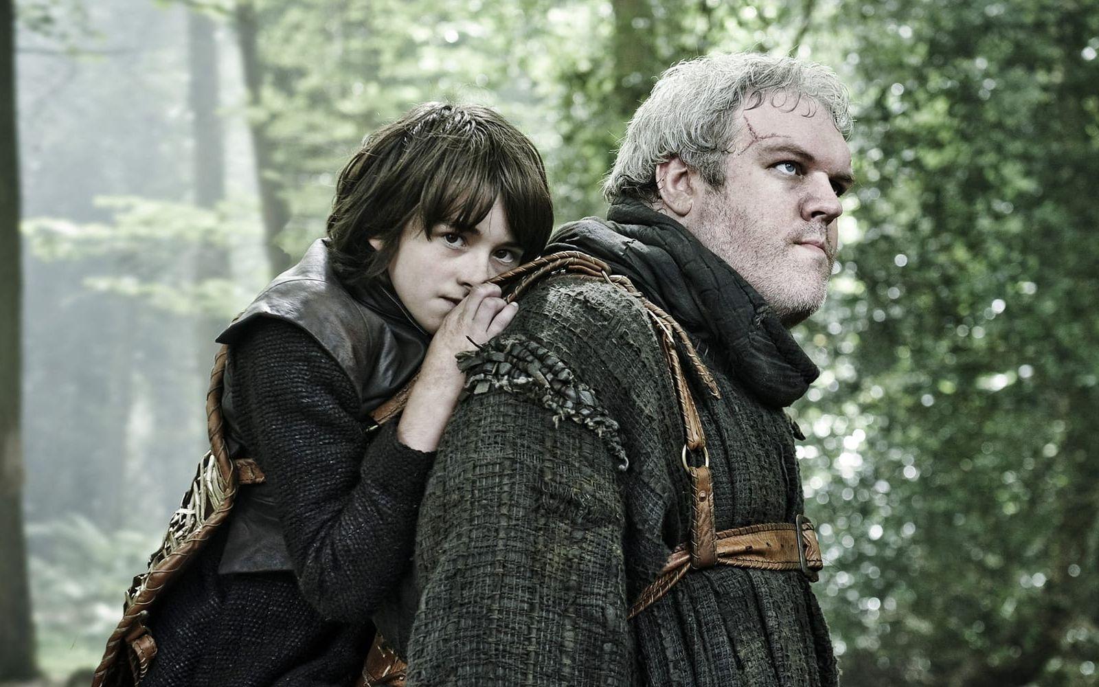 <strong>Bran Stark och Hodor:</strong> Isaac Hampstead Heath heter skådespelarna bakom det populära radarparet i Game of Thrones. Foto: HBO