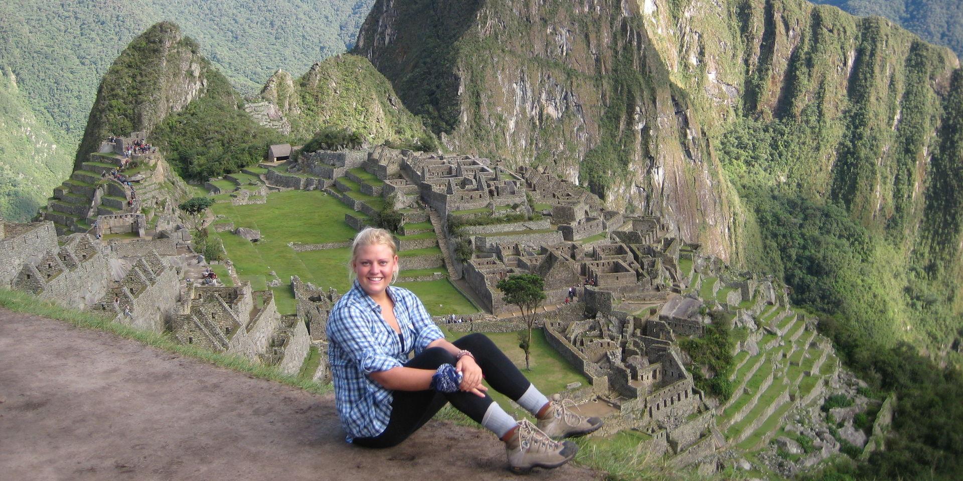 Ett av många äventyrliga projekt som diabetessjuka Ida Kristoffersson har genomfört är att vandra Inkaleden till den berömda bergsstaden Machu Picchu i Peru. 