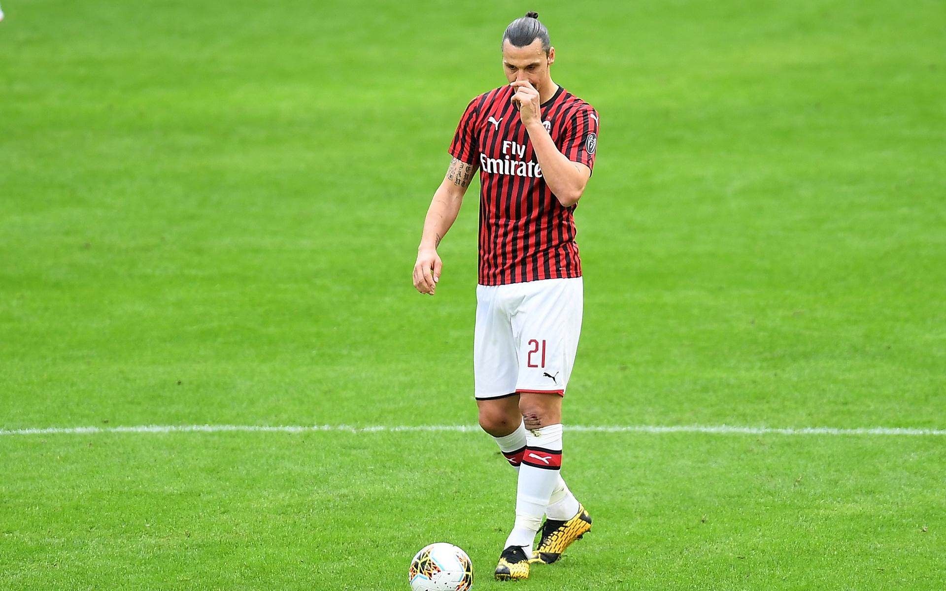 Zlatans kontrakt med Milan sträcker sig till 30 juni. Arkivbild. 