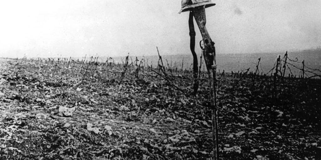 En fransk soldats grav på västfronten.