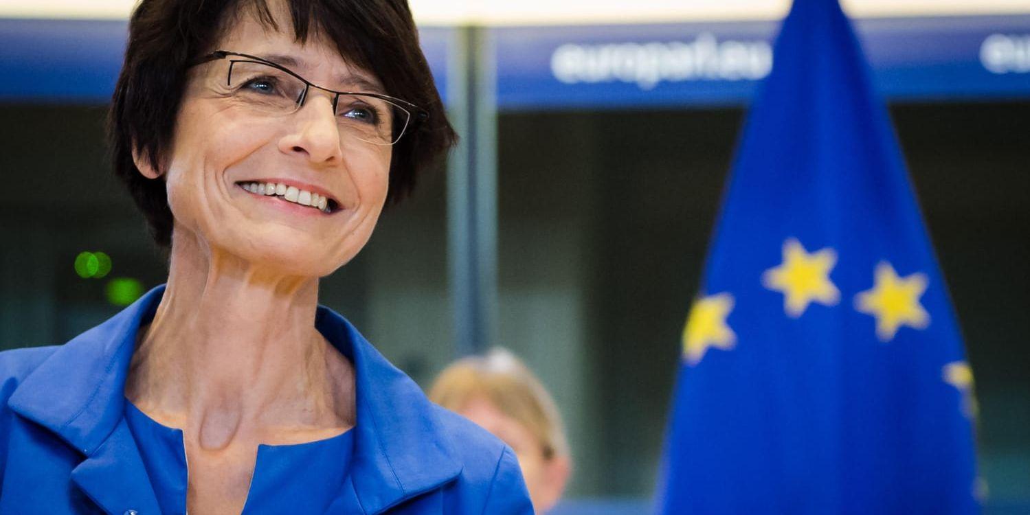 EU:s belgiska arbetsmarknadskommissionär Marianne Thyssen är glad och nöjd över enigheten kring nya regler för utsända arbetare i EU. Arkivfoto.