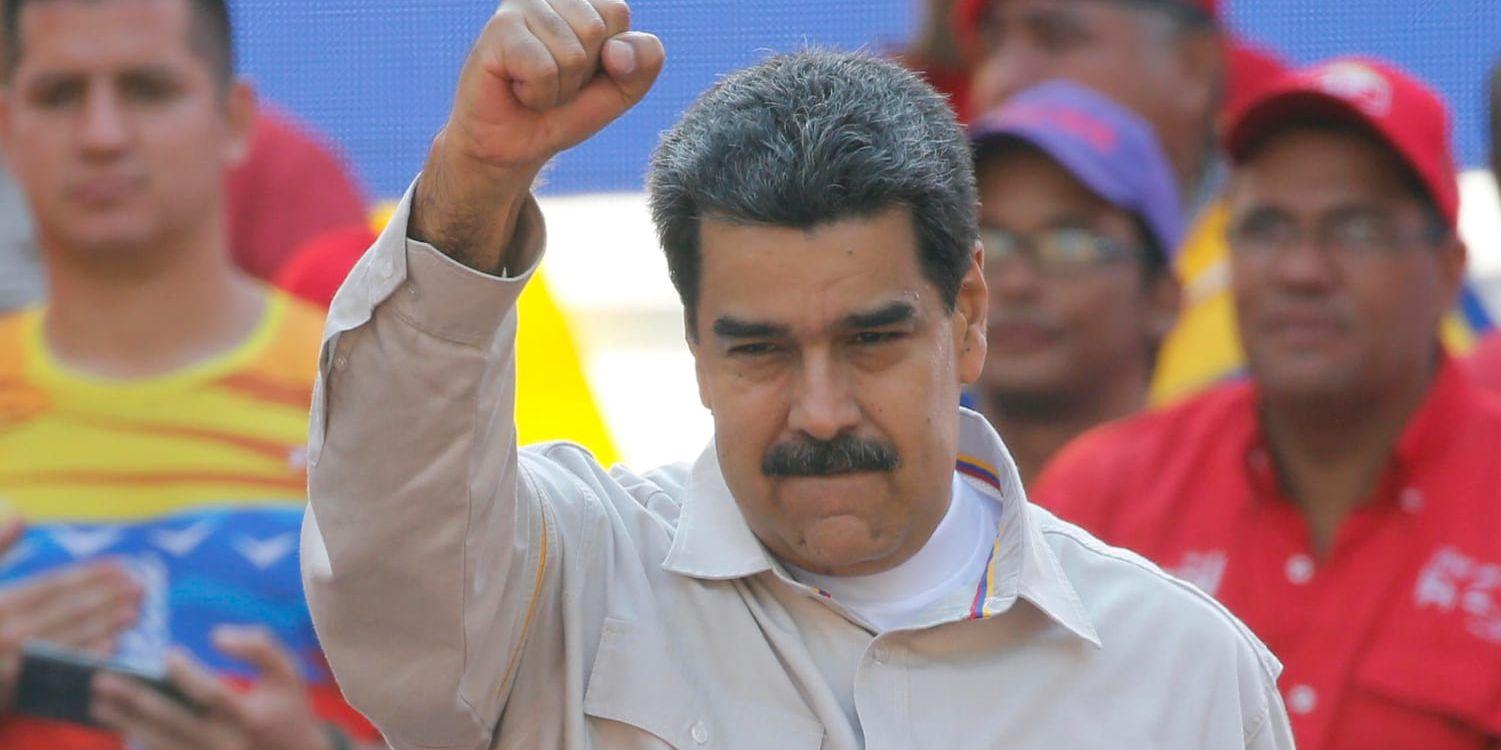 President Nicolás Maduros svar på oppositionens militärunderstödda uppror kan bli våldsamt. Arkivbild.