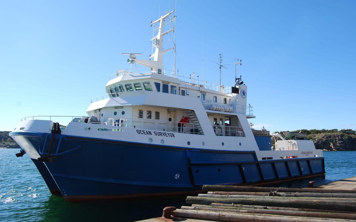 SGU:s undersökningsfartyg Ocean Surveyor ska leta möjliga lagringsplatser för koldioxid i Östersjön.