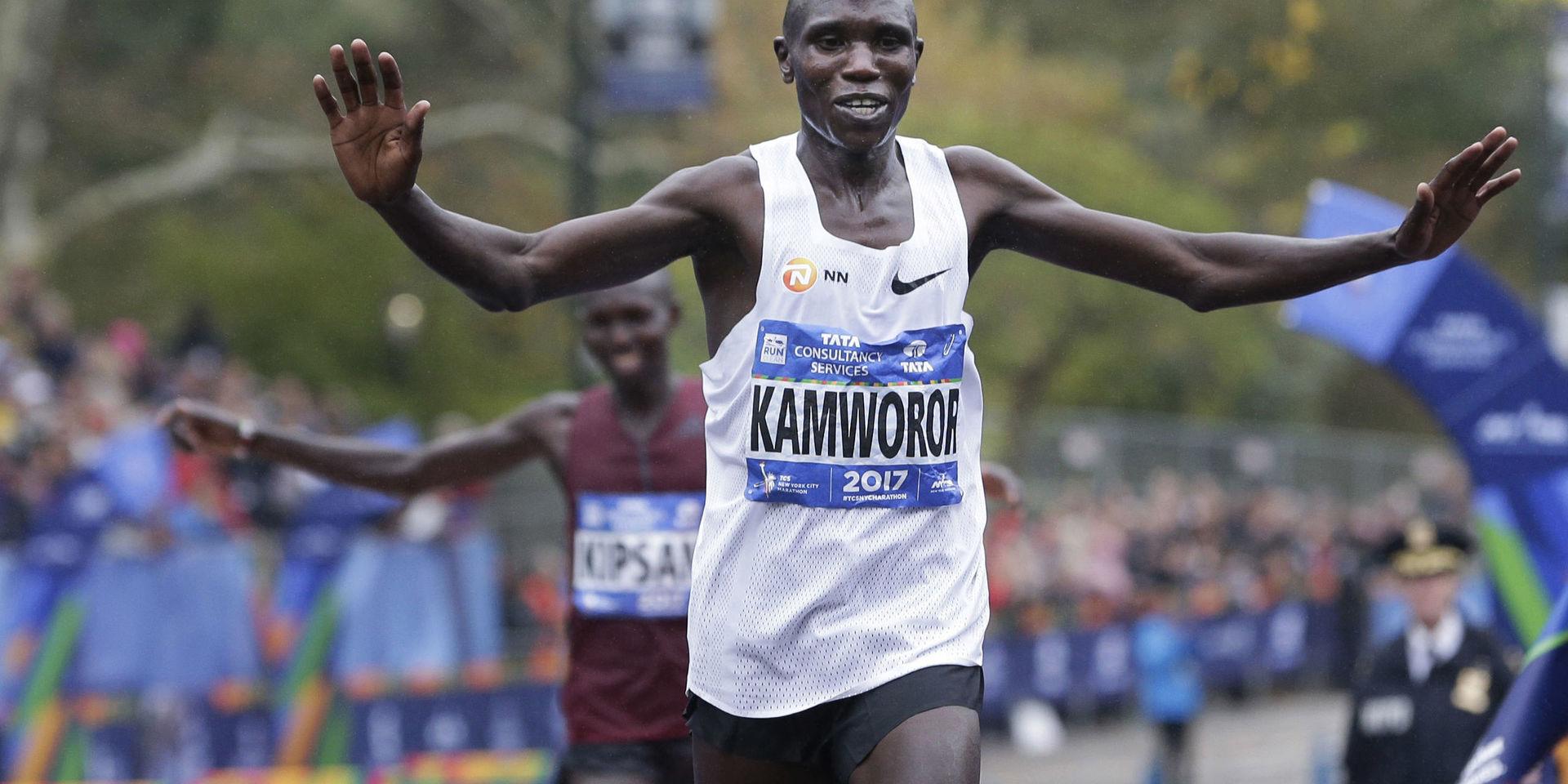 Kenyas Geoffrey Kamworor satte nytt världsrekord på halvmaran. Arkivbild. 