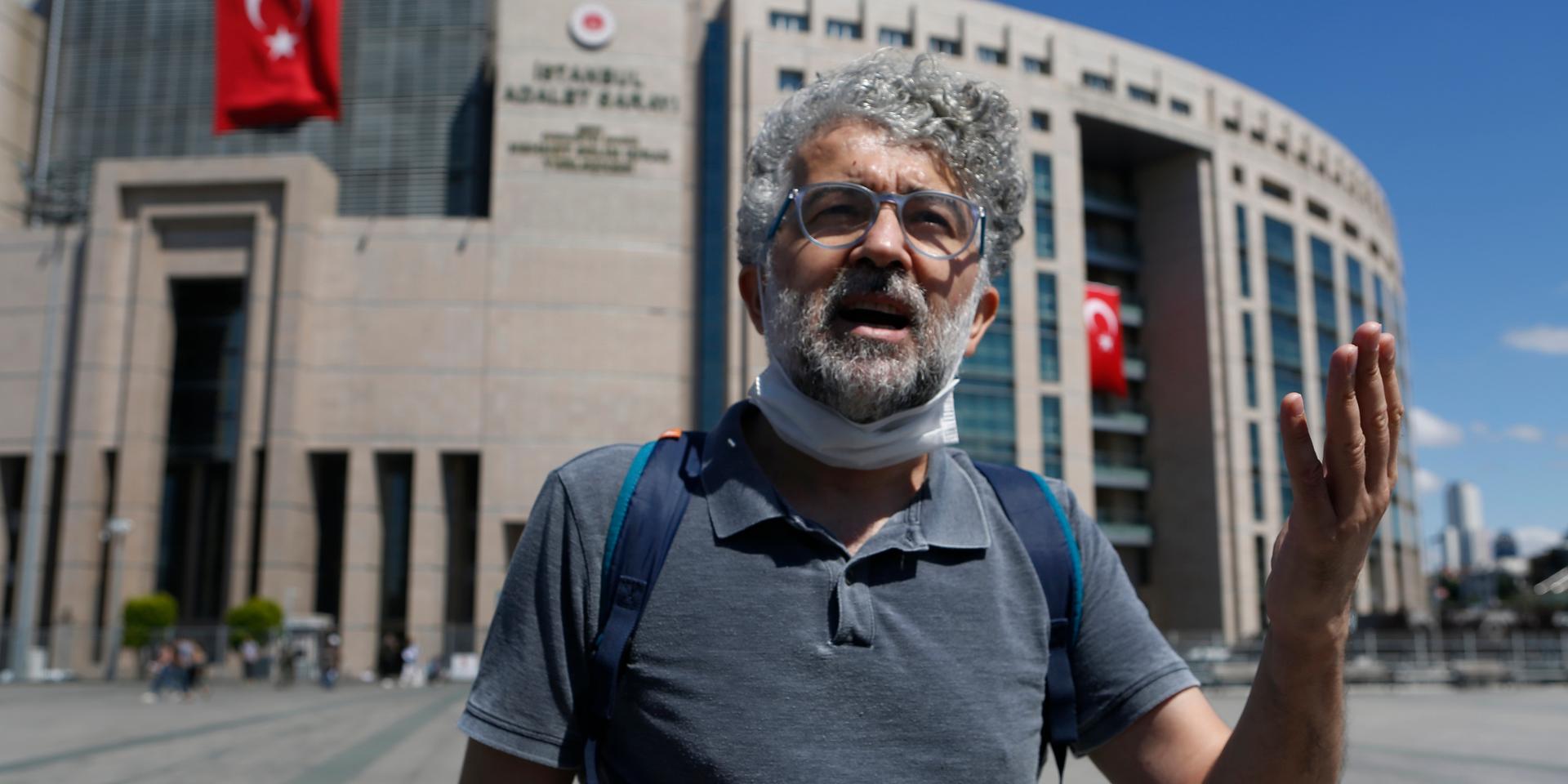 Erol Önderoğlu från Reportrar utan gränser kritiserar häktningen. Arkivbild.