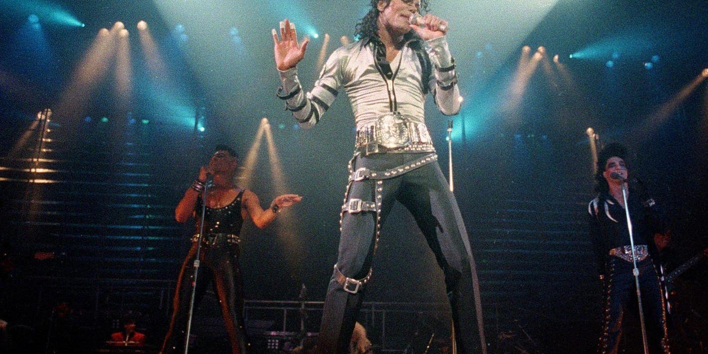 Michael Jackson under "Bad"-turnén i Los Angeles 1988. Arkivbild.