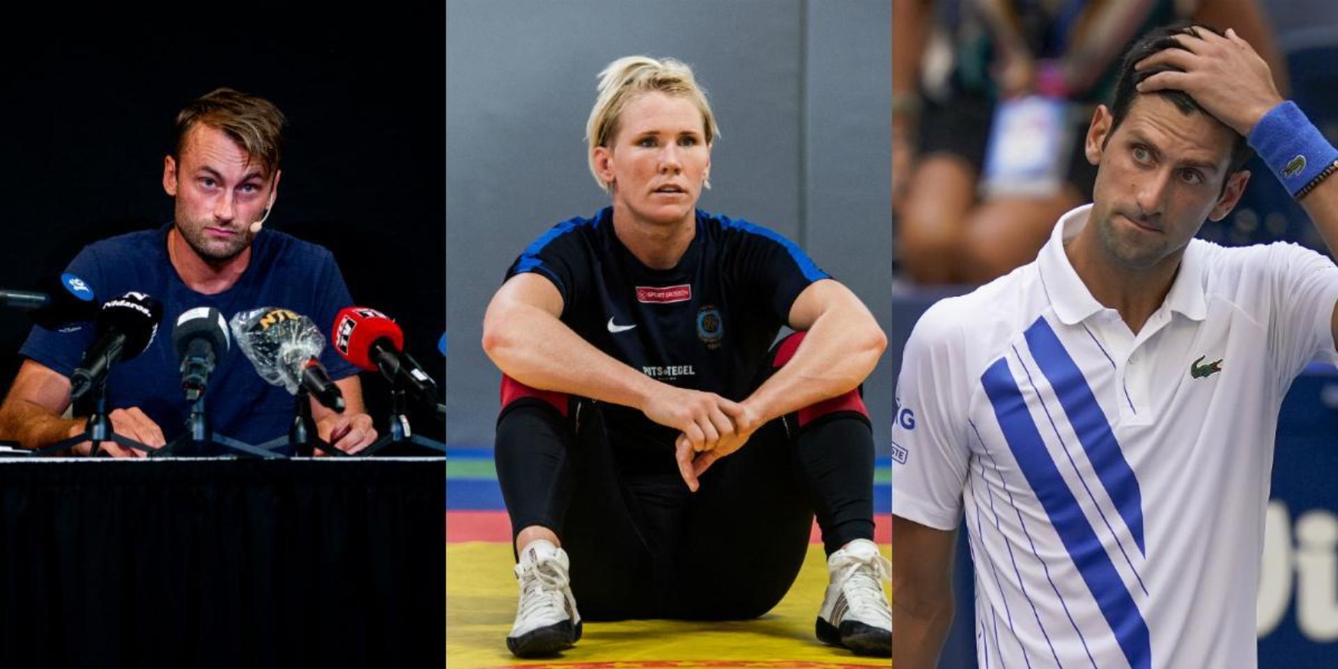 Petter Northug, Jenny Fransson och Novak Djokovic var alla i ramljuset av mindre smickrande anledningar under 2020. 