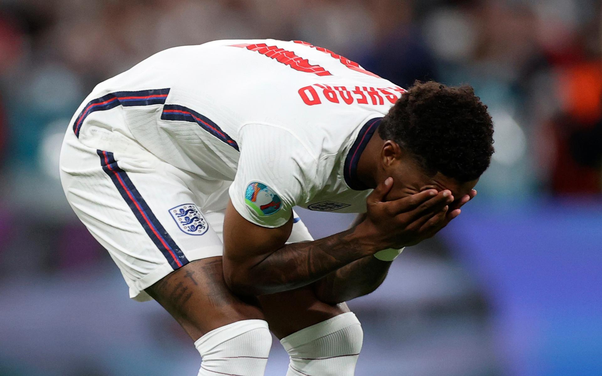 Marcus Rashford missade sin straff i EM-finalen mot Italien. Arkivbild.