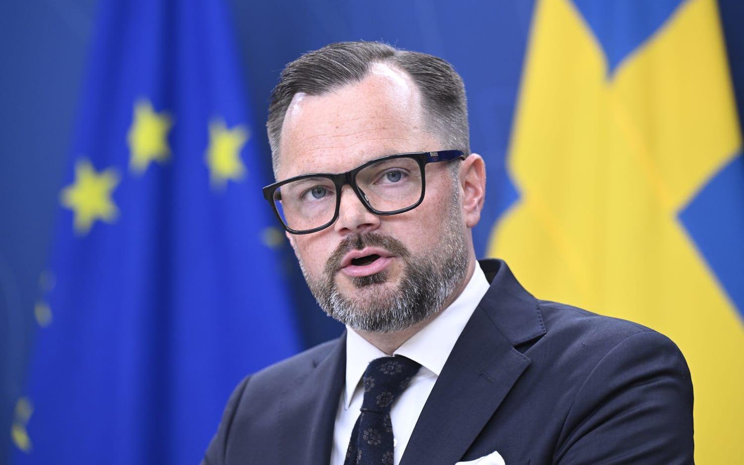 Adam Marttinen (SD), ledamot för Sverigedemokraterna i riksdagens justitieutskott. Arkivbild.