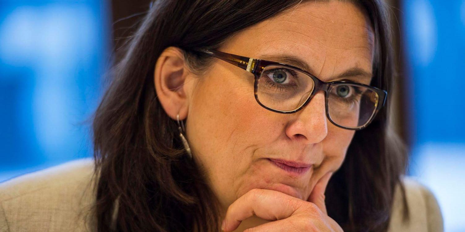 TTIP – en kamp mot klockan. Men EU:s handelskommissionär Cecilia Malmström har tidigare flaggat för att det inte är uteslutet att förhandlingarna om TTIP fortsätter med nästa president i USA. Arkivbild.