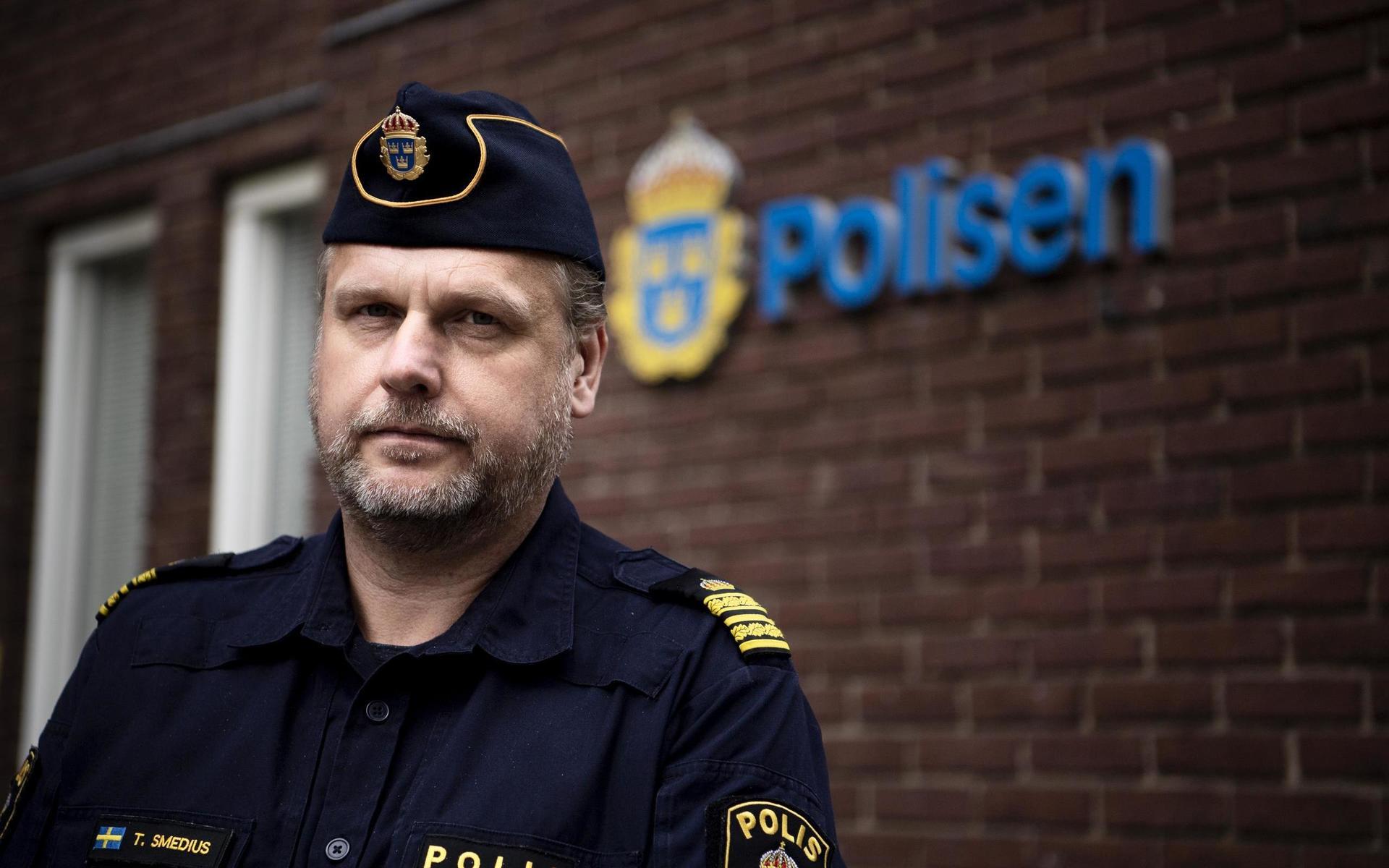 Polischef Teodor Smedius vid polishuset Göteborg.