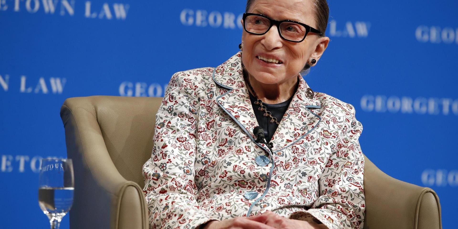 Ruth Bader Ginsburg 2018. Den populära domaren har gått bort, 87 år gammal.