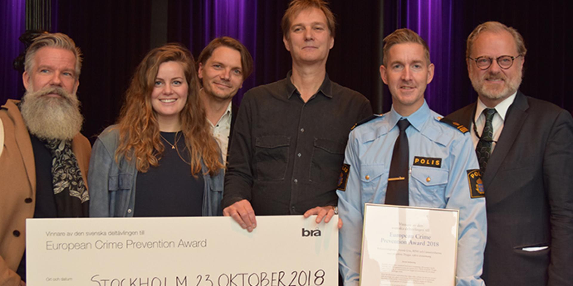 Projektet Trygga, säkra evenemang har tilldelats första pris i den svenska deltävlingen till European Crime Prevention Award 2018.