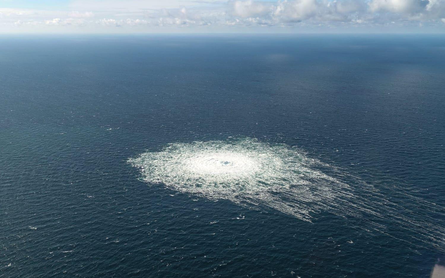 Stora mängder metangas bubblar upp till ytan på havet utanför Bornholm.