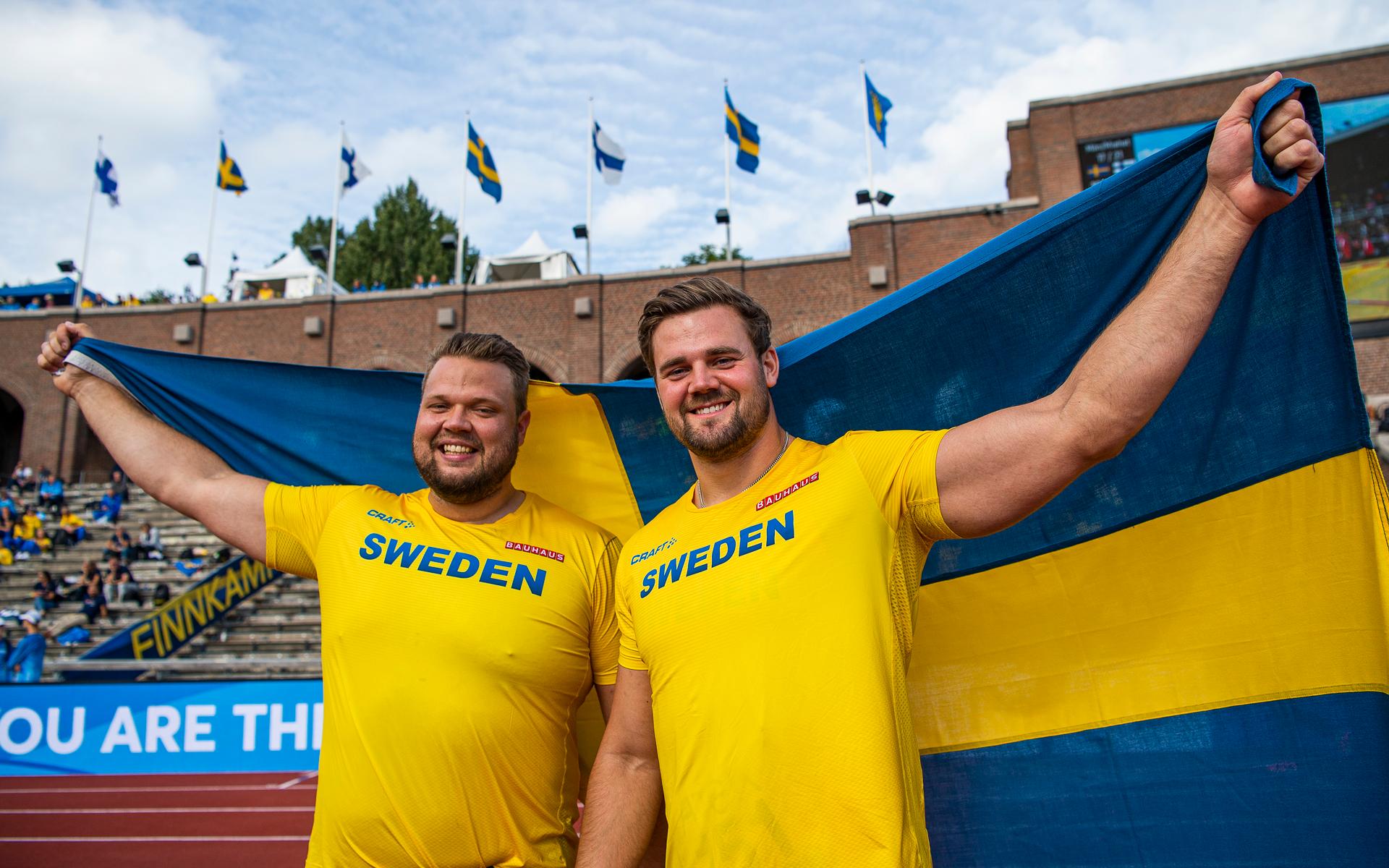 Daniel Ståhl and Simon Pettersson vann båda medalj i samma tävling i OS 2020. 