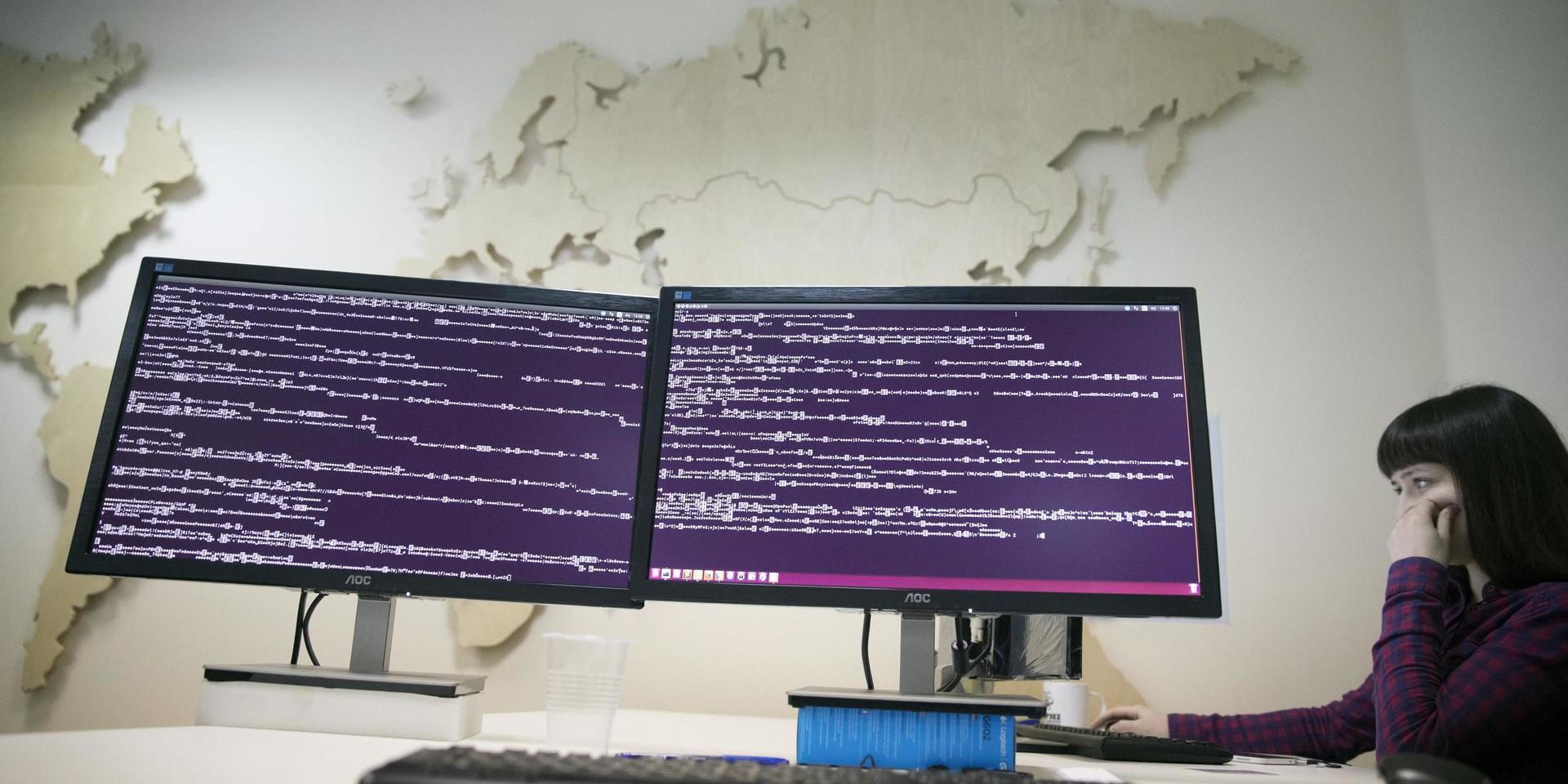 Arkivbild från en cyberattack i Ukraina 2017.