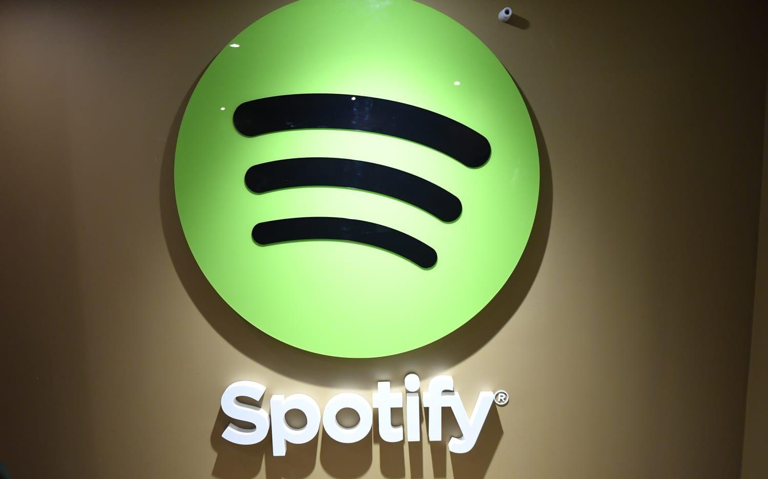 Rapport från strömningstjänsten Spotify. Arkivbild